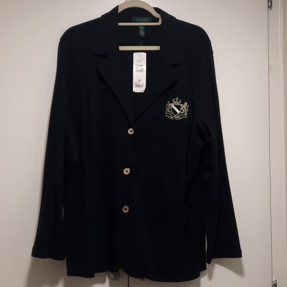 Lauren Ralph Lauren Black and Gold Blazer
